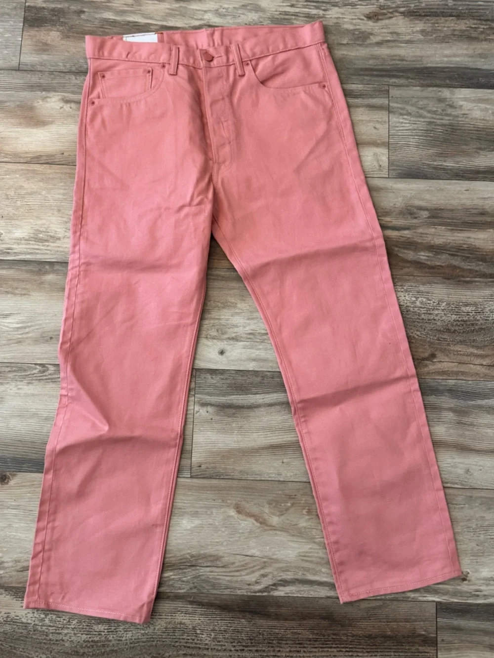 Levi's 501 original fit jeans Coral Pink Color Button Fly 34x30